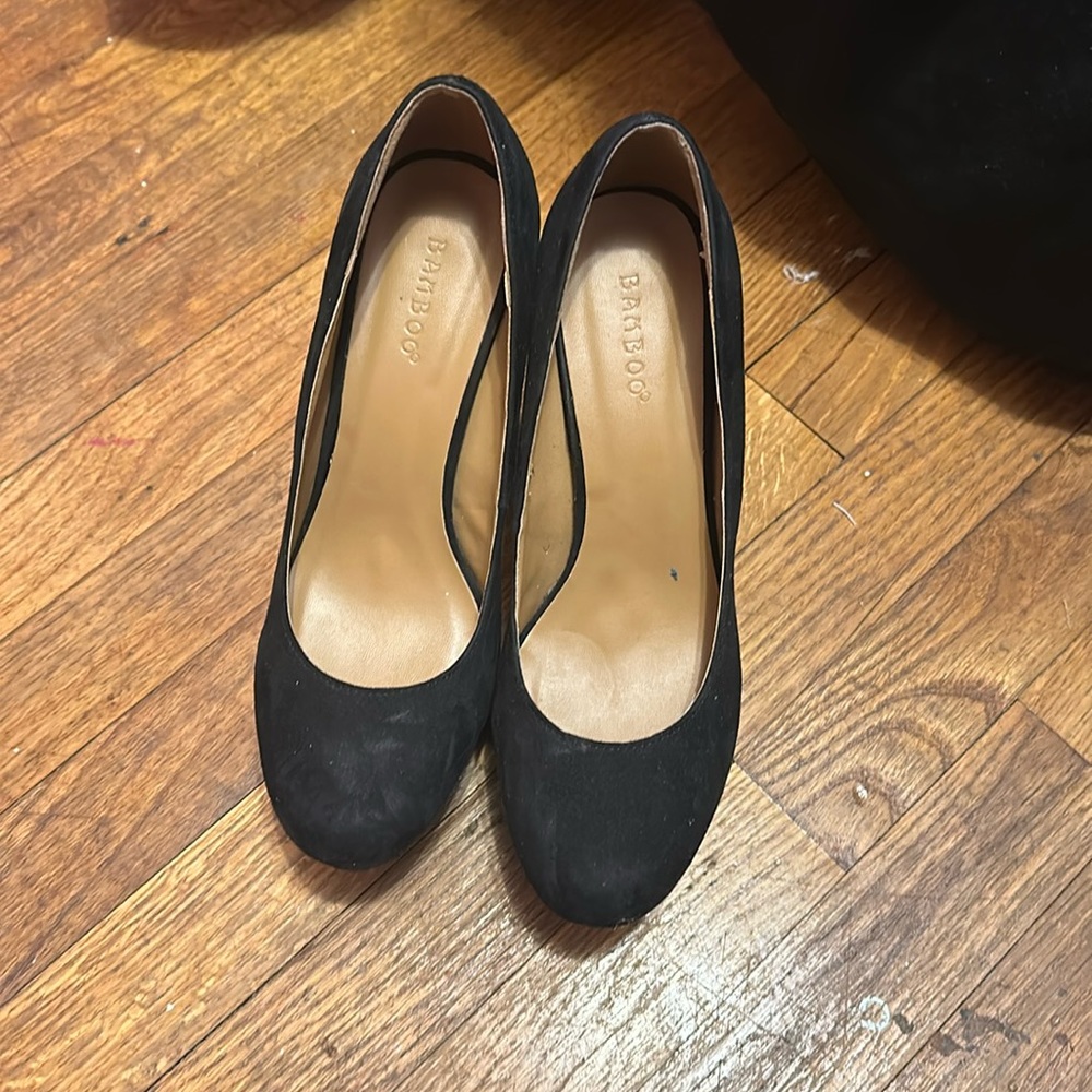 Black platform heels